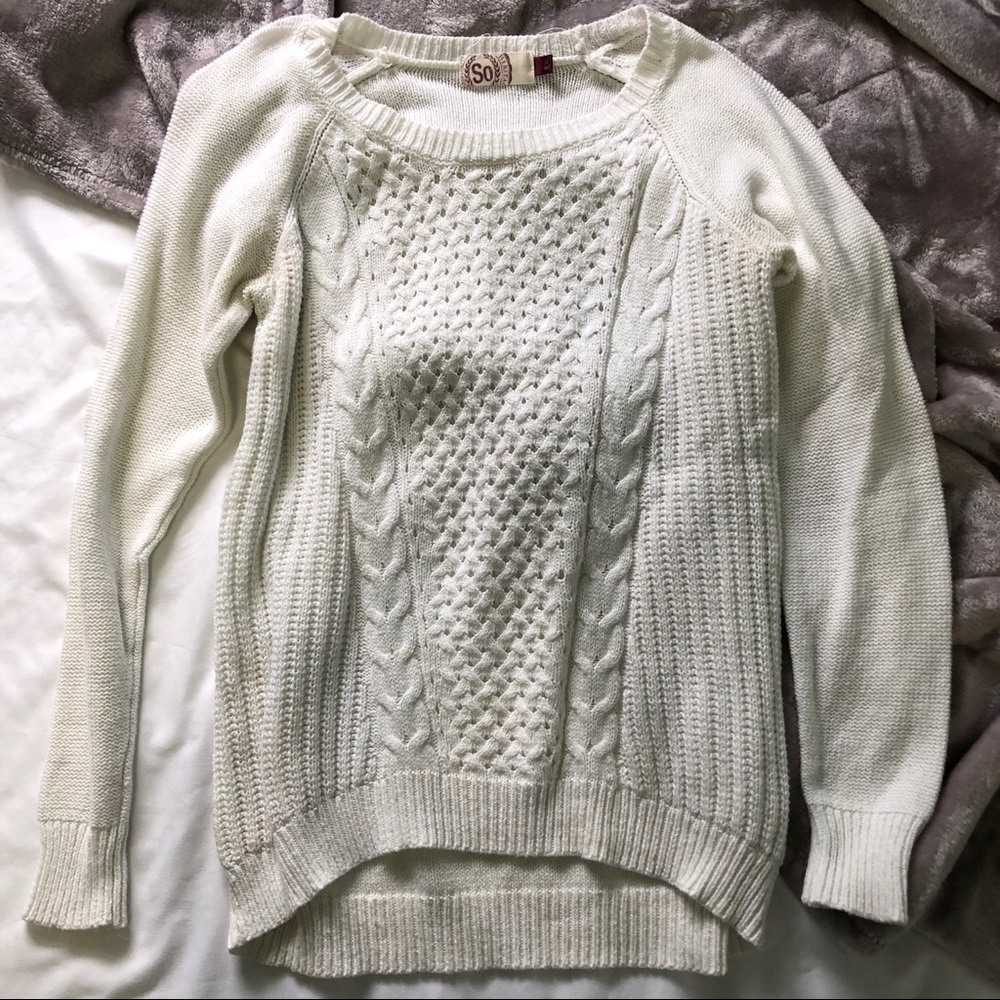 SO Brand | Sweater w/ Details | White